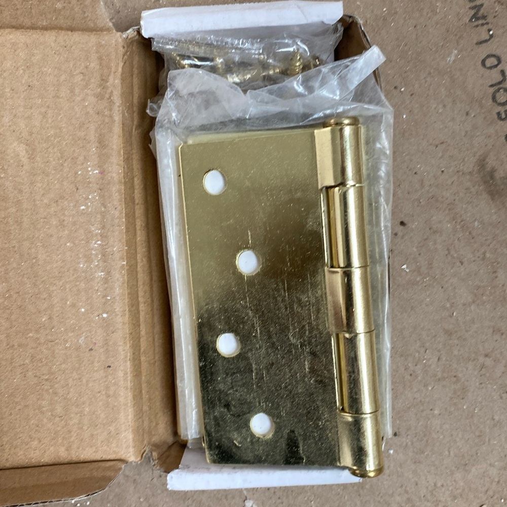 4 brass Emtek hinges